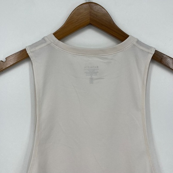 Athleta Tank Top Women's Size S Pink Crew Neck Yoga Sleeveless Nylon Cropped - Picture 7 of 8